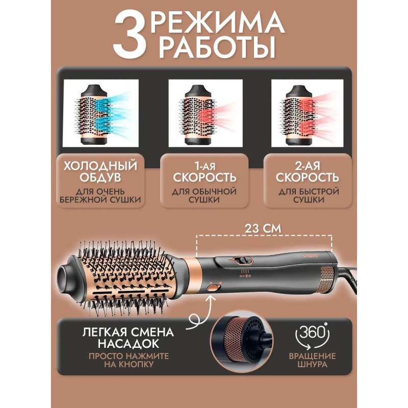 Фен-стайлер 6 в 1 VGR