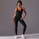Комбинезон для спорта женский - Цвет: Черный