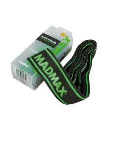 Бинти на коліна MadMax MFA-299 Non slide & slip knee wraps 2.0m Black/Green
