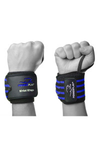 Кистьові бинти PowerPlay 3081 Gym WristT Wraps Чорно-Сині