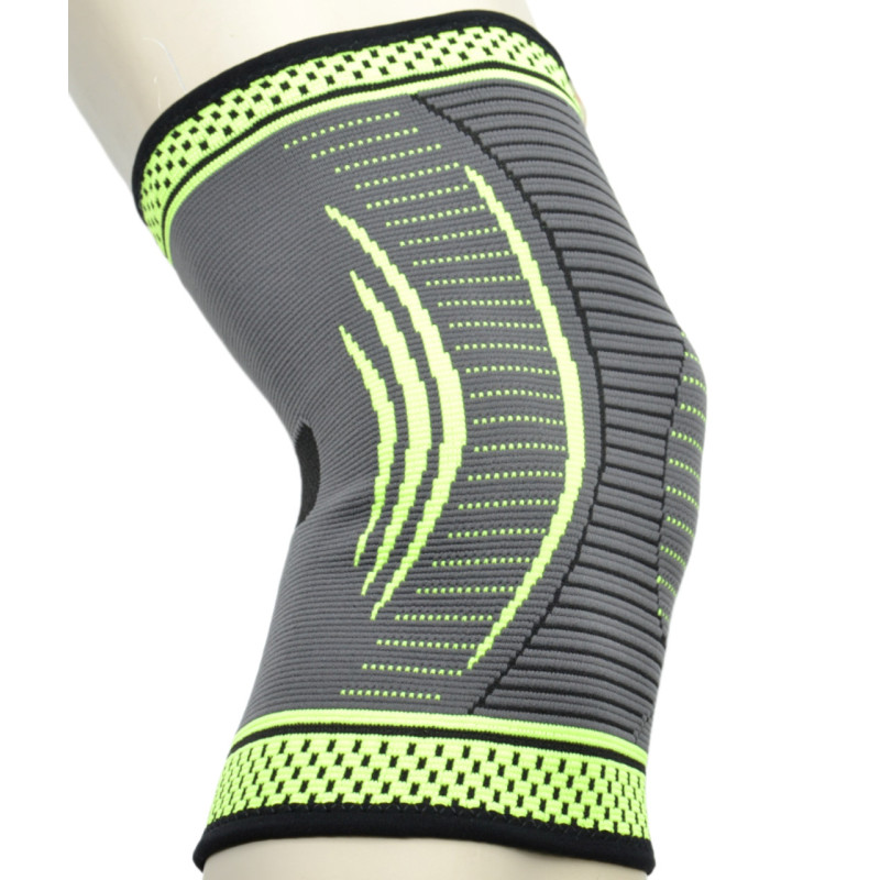 Компресійний наколінник MadMax MFA-284 3D Compressive knee support Dark grey/Neon green S
