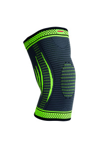 Компресійний наколінник MadMax MFA-284 3D Compressive knee support Dark grey/Neon green S