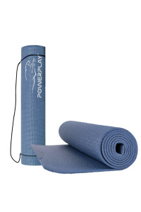 Килимок для йоги та фітнесу PowerPlay 4010 PVC Yoga Mat Темно-синій (173x61x0.6)