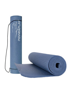 Килимок для йоги та фітнесу PowerPlay 4010 PVC Yoga Mat Темно-синій (173x61x0.6)