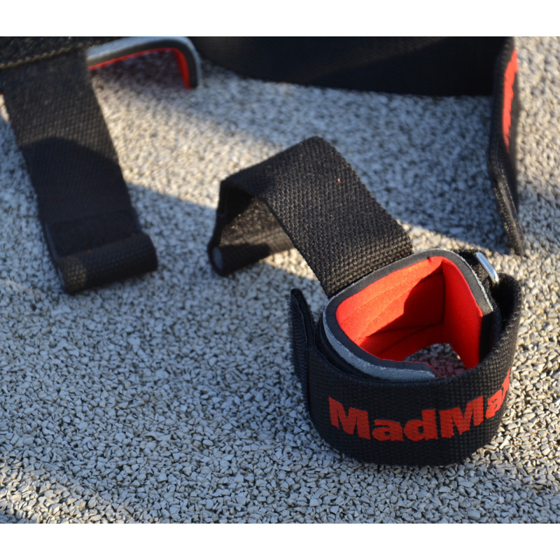 Лямки для тяги MadMax MFA-332 PWR Straps+ Black/Grey/Red