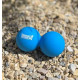 Массажный двойной силиконовый мяч PowerPlay PP-4355 Silicone Lacrosse Peanut Ball (6.312.6см.) Синий