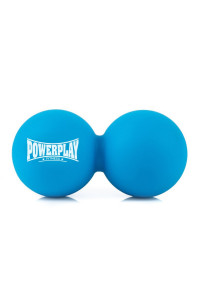 Масажний силіконовий подвійний м*яч PowerPlay PP-4355 Silicone Lacrosse Peanut Ball (6.3*12.6см.) Синій