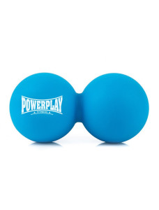 Масажний силіконовий подвійний м*яч PowerPlay PP-4355 Silicone Lacrosse Peanut Ball (6.3*12.6см.) Синій