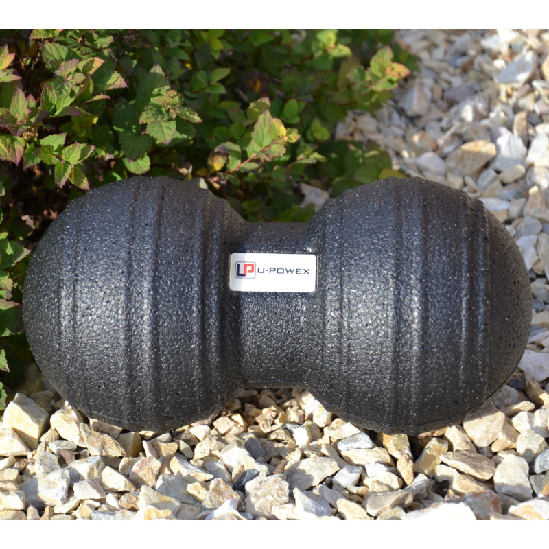 Масажний м*яч подвійний U-POWEX Epp foam peanut ball (d8*16cm.) Black