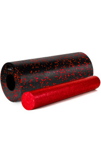 Масажний ролик (роллер) гладкий PowerPlay PP-4348 2 in 1 EPP Foam Roller Чорно/Червоний (33x14см.)