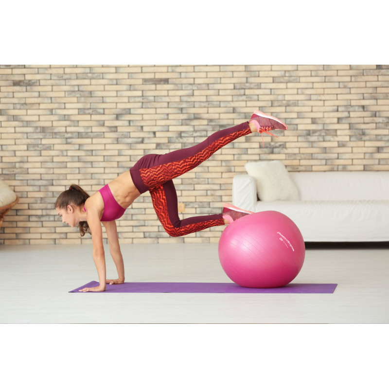 М*яч для фітнесу (фітбол) Power System PS-4011 ?55 cm PRO Gymball Pink