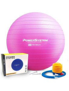 М*яч для фітнесу (фітбол) Power System PS-4011 ?55 cm PRO Gymball Pink