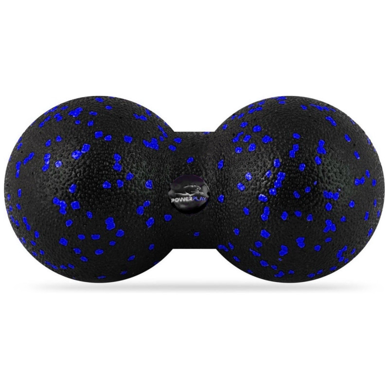 Набір для масажу та йоги PowerPlay PP_4093 EPP (3 м*ячики + валик масажер 15*5,3см.) Blue + резинка 7,5кг.