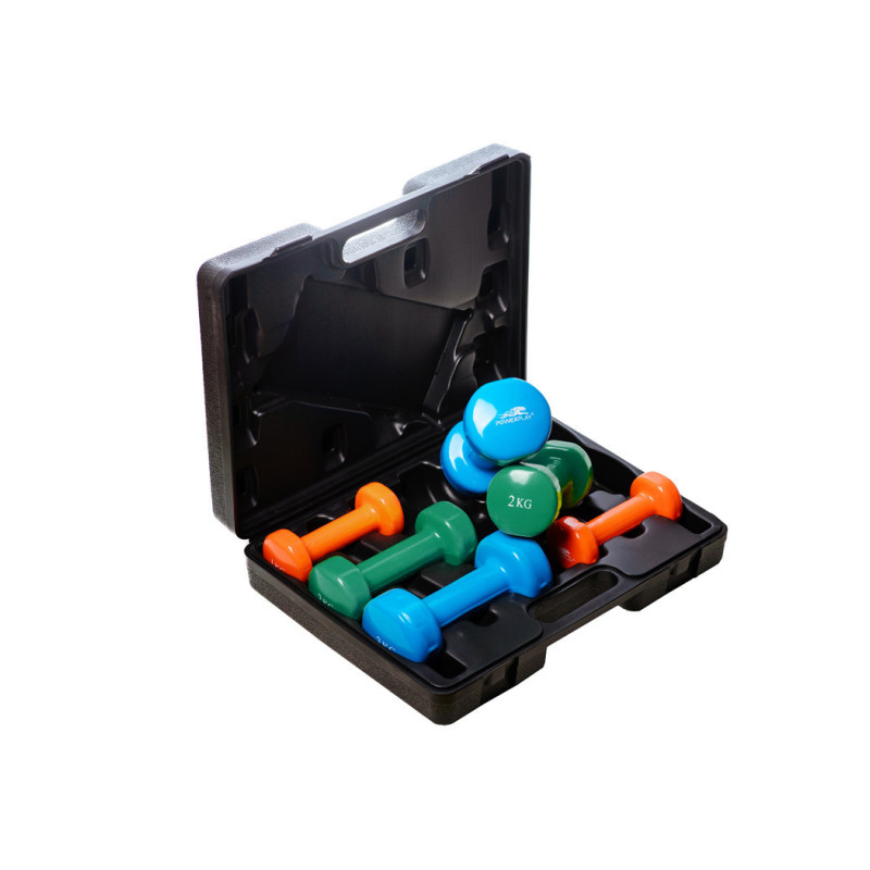 Набір гантелей в кейсі 12 кг. PowerPlay 4118 Fitness Dumbells (2шт.*1кг. 2шт.*2кг. 2шт.*3кг.)