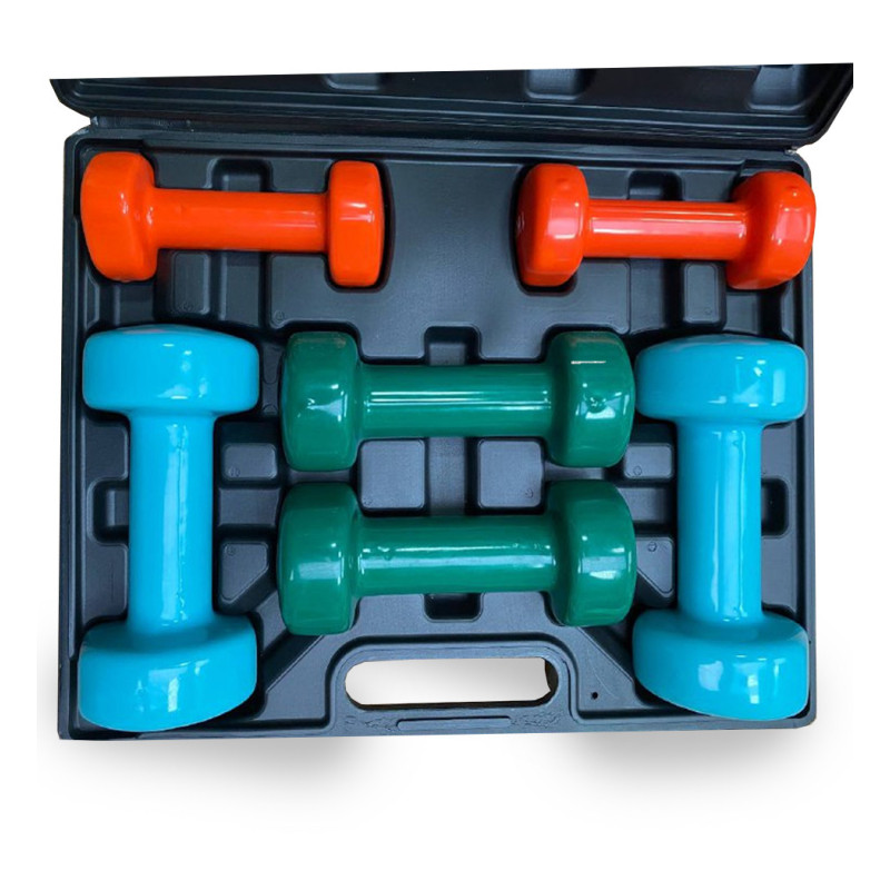 Набір гантелей в кейсі 12 кг. PowerPlay 4118 Fitness Dumbells (2шт.*1кг. 2шт.*2кг. 2шт.*3кг.)