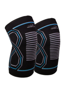 Наколінники спортивні PowerPlay PP-4099 Knee Support Чорно/Сині L/XL (пара)