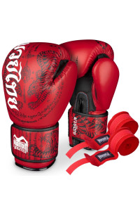 Боксерські рукавиці Phantom Muay Thai Red 12 унцій (капа в подарунок)