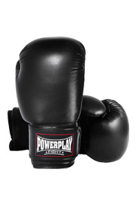 Боксерські рукавиці PowerPlay 3004 Classic Чорні 10 унцій