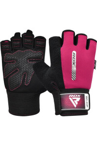 Рукавички для фітнесу RDX W1 Half Pink M