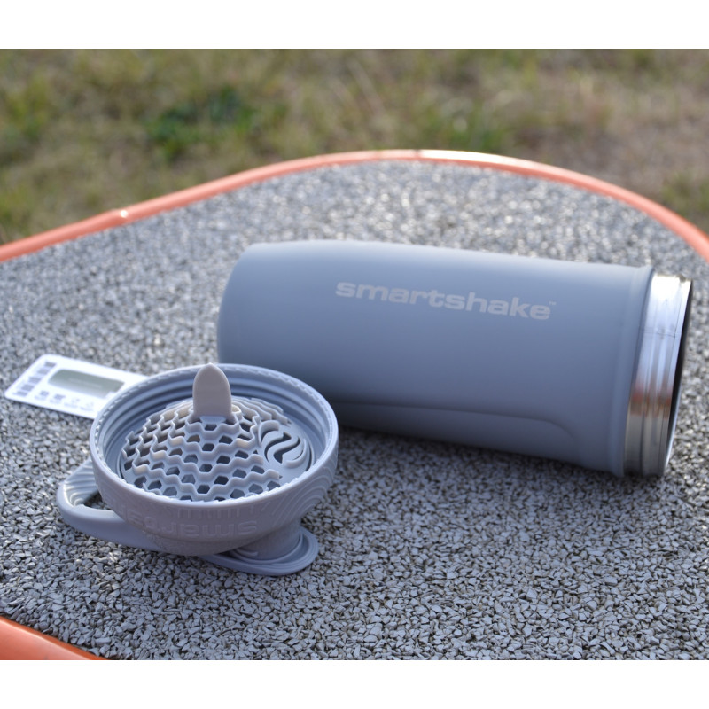 Шейкер спортивний SmartShake металевий Reforce Stainless Steel 30oz/900ml Gray