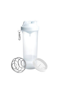 Шейкер спортивний SmartShake Slim 500ml Pure White