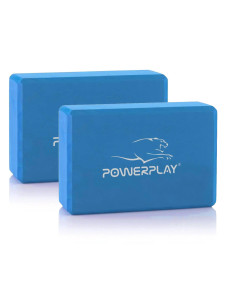 Блок для йоги 2 шт. (пара) PowerPlay 4006 Yoga Brick EVA Сині