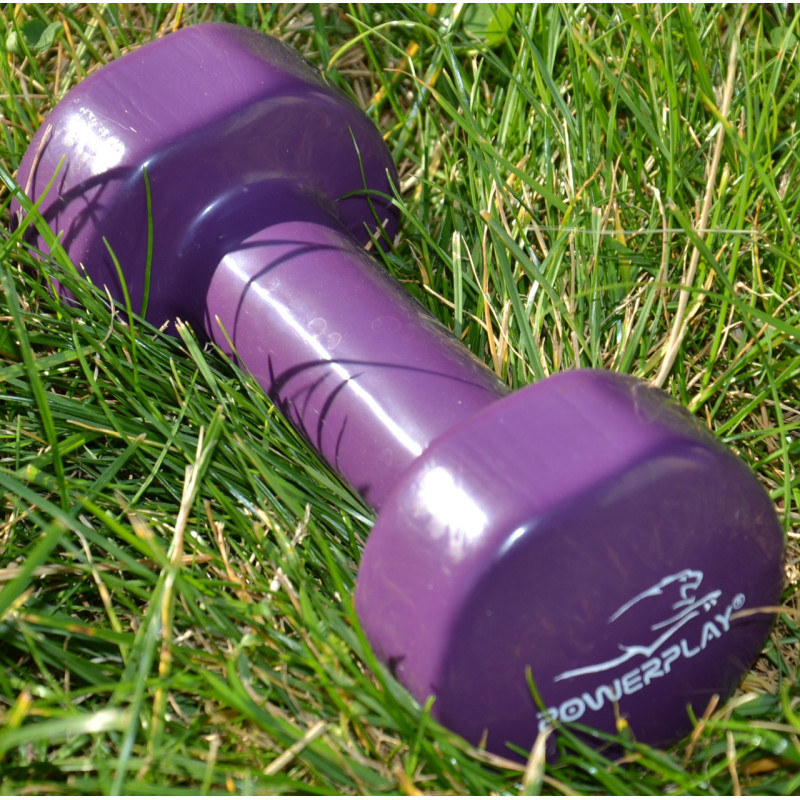 Гантели виниловые PowerPlay 4125 Achilles 22.5 кг. Фиолетовые (пара – 2шт.)