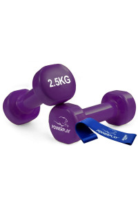 Гантели виниловые PowerPlay 4125 Achilles 22.5 кг. Фиолетовые (пара – 2шт.)