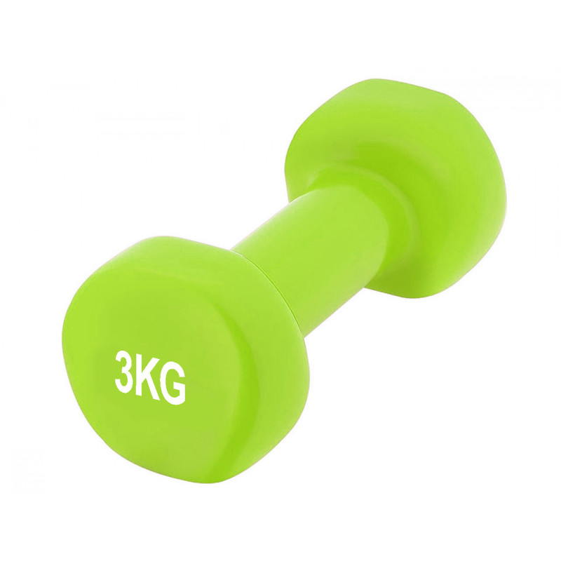 Гантелі вінілові PowerPlay 4125 Achilles 2*3 кг. Зелені (пара - 2шт.)