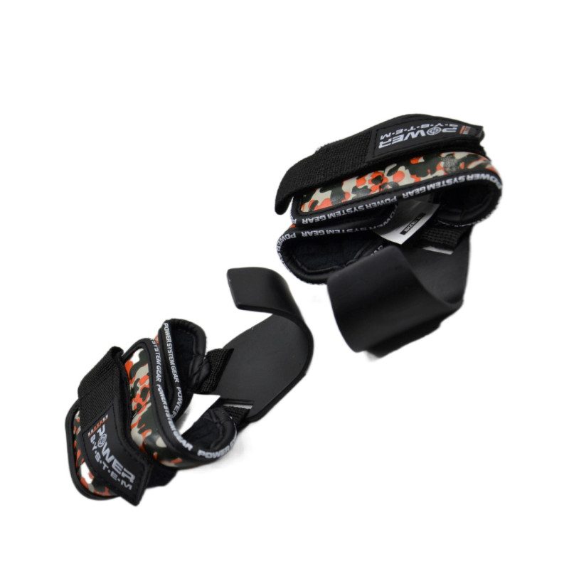 Гаки для тяги на зап*ястя Power System PS-3370 Hooks Camo Black/Red L