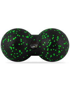 Масажний м*яч подвійний PowerPlay PP-4352 Epp foam peanut ball (d8*16cm.) Чорно/Зелений
