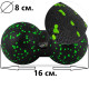 Масажний м*яч подвійний PowerPlay PP-4352 Epp foam peanut ball (d8*16cm.) Чорно/Зелений