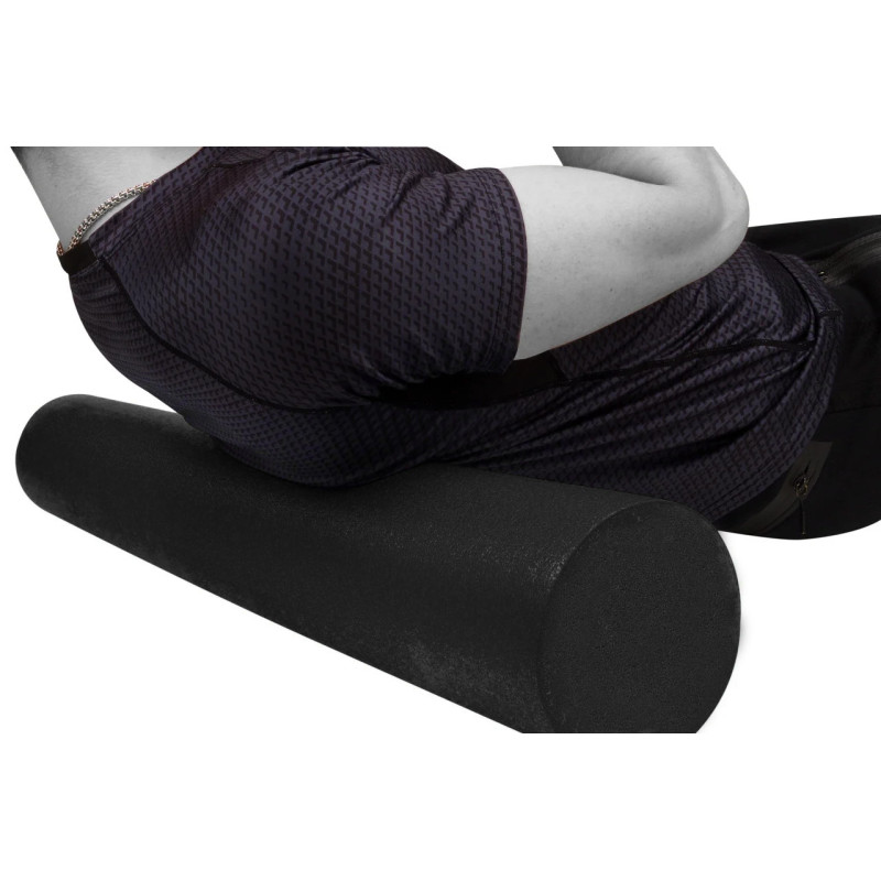 Масажний ролик (роллер) гладкий PowerPlay 4021 Fitness Roller Чорний (60x15см.)