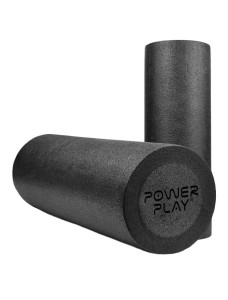 Массажный ролик (роллер) гладкий PowerPlay 4021 Fitness Roller Черный (60x15см.)