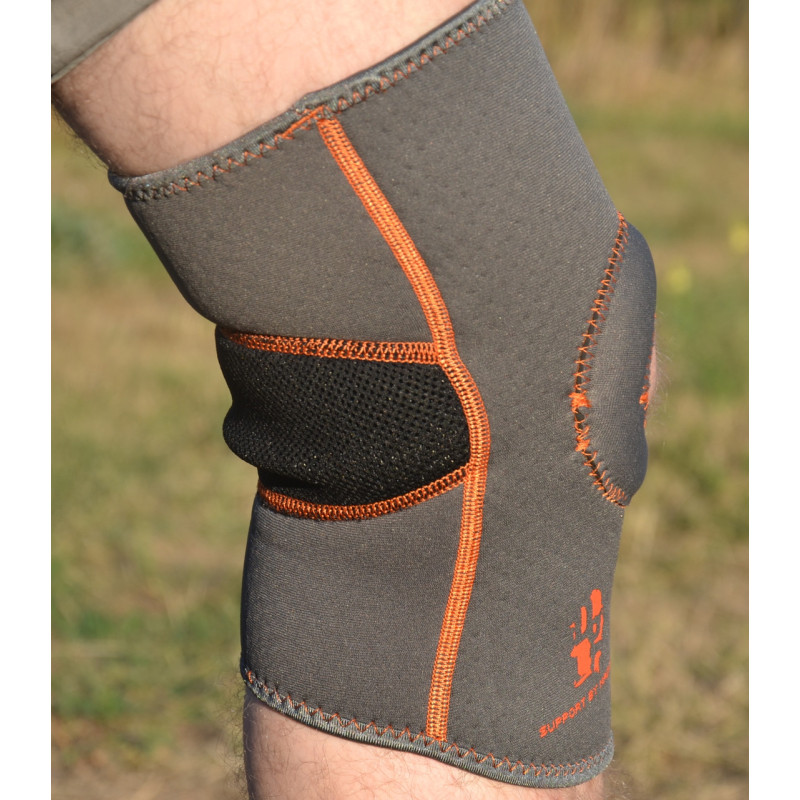 Наколінник MadMax MFA-297 Knee Support with Patella Stabilizer Dark Grey/Orange M
