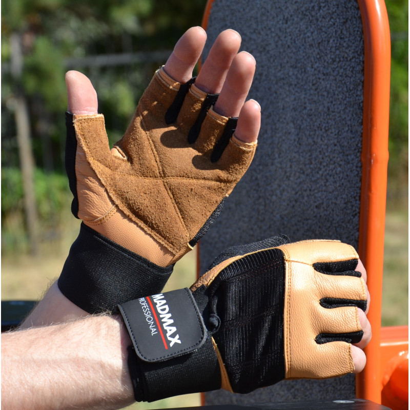 Рукавички для фітнесу MadMax MFG-269 Professional Brown L