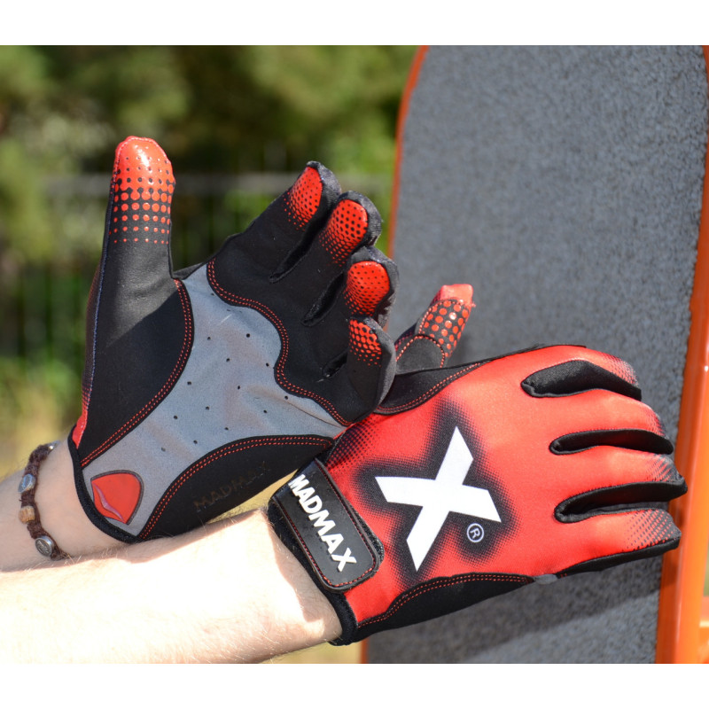 Перчатки для фитнеса MadMax MXG-101 X Gloves Black/Grey/Red L