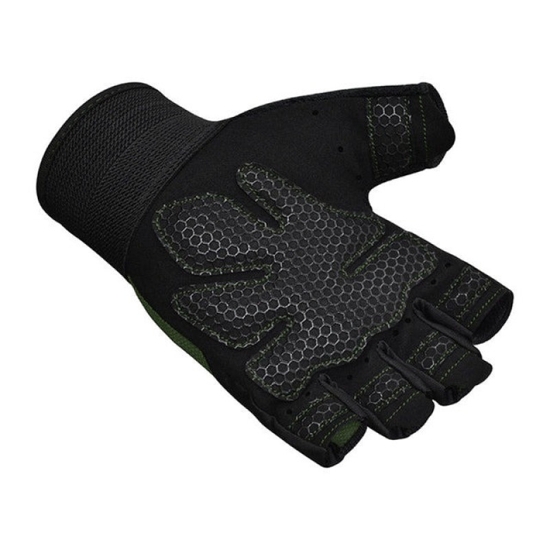 Рукавички для фітнесу RDX W1 Half Black Plus M