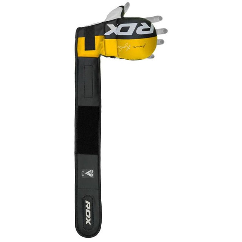 Рукавиці для ММА (Греплінгові рукавички) RDX T6 Plus Rex Yellow XL (капа в комплекті)