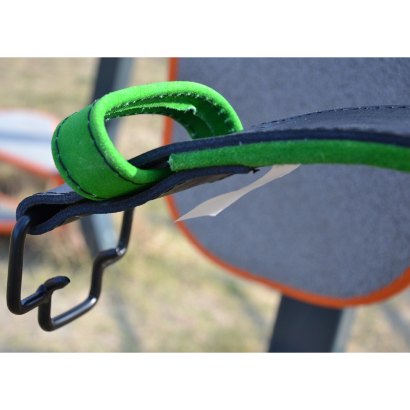 Пояс для важкої атлетики MadMax MFB-302 Quick Release Belt шкіряний Black/Green M