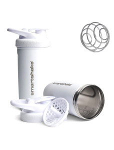 Шейкер спортивный SmartShake металлический Reforce Stainless Steel 30oz/900ml White
