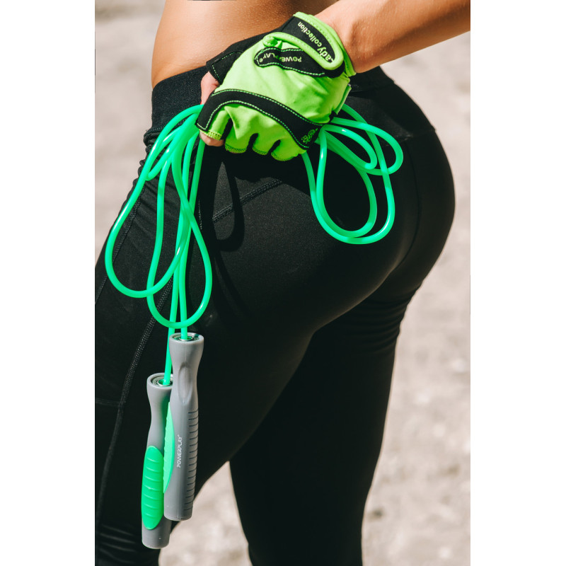 Скакалка PowerPlay 4204 Classic Jump Rope Зелена (2,7m.)