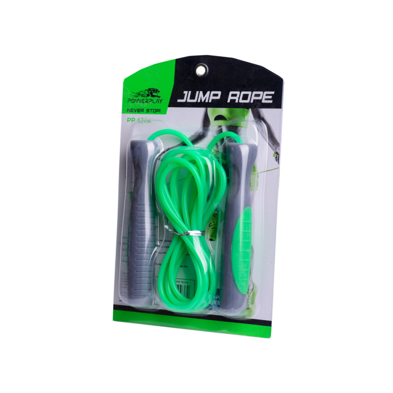 Скакалка PowerPlay 4204 Classic Jump Rope Зелена (2,7m.)