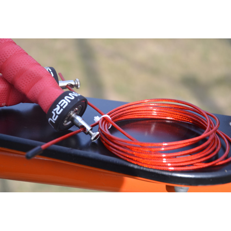 Скакалка швидкісна на підшипниках PowerPlay 4208 Fitness Jump Rope Червона (3m.)