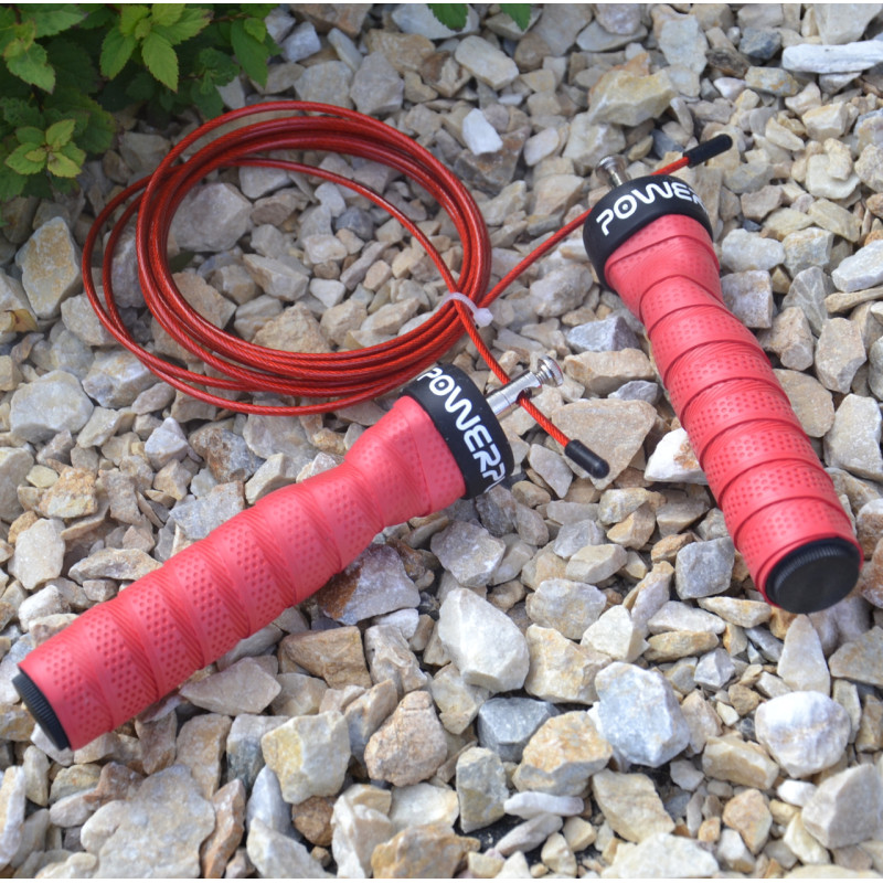 Скакалка швидкісна на підшипниках PowerPlay 4208 Fitness Jump Rope Червона (3m.)