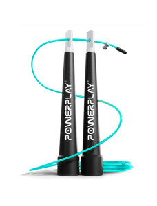 Скакалка швидкісна PowerPlay 4202 Ultra Speed Rope Бірюзова (2,9m.)