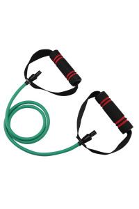 Трубчатый эспандер для фитнеса с ручками U-POWEX Latex resistance tube 20LB Green (9 кг.)
