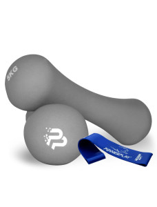 Гантель неопренова PowerPlay 4126 Spartacus 2*5 кг. Сіріі (2шт.)