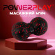 Масажний м*яч подвійний PowerPlay PP-4352 Epp foam peanut ball (d8*16cm.) Чорно/Червоний
