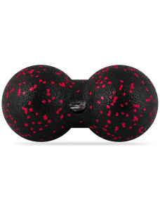 Масажний м*яч подвійний PowerPlay PP-4352 Epp foam peanut ball (d8*16cm.) Чорно/Червоний